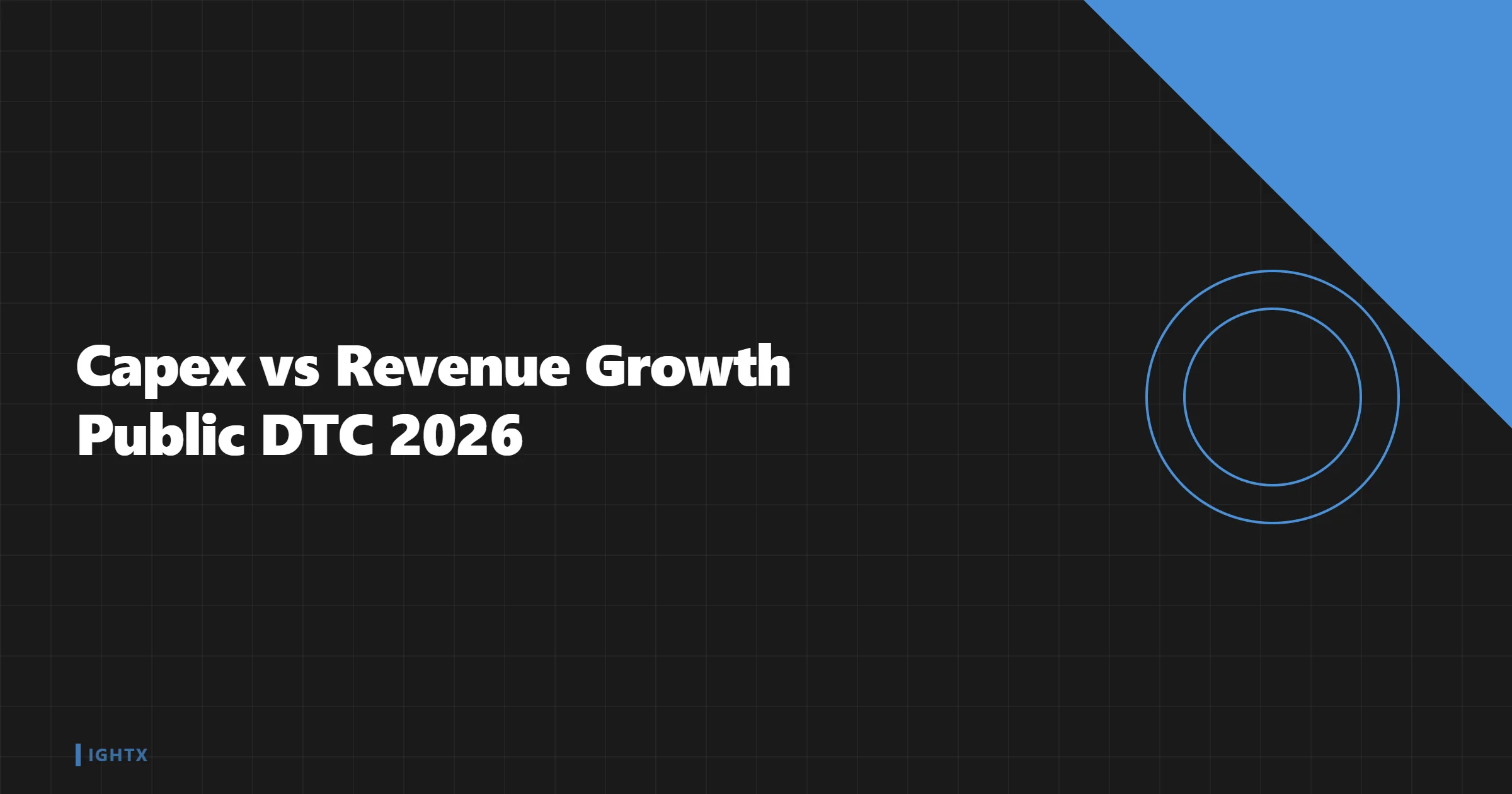 Capex vs revenue growth cross-metric analysis for public DTC brands 2026