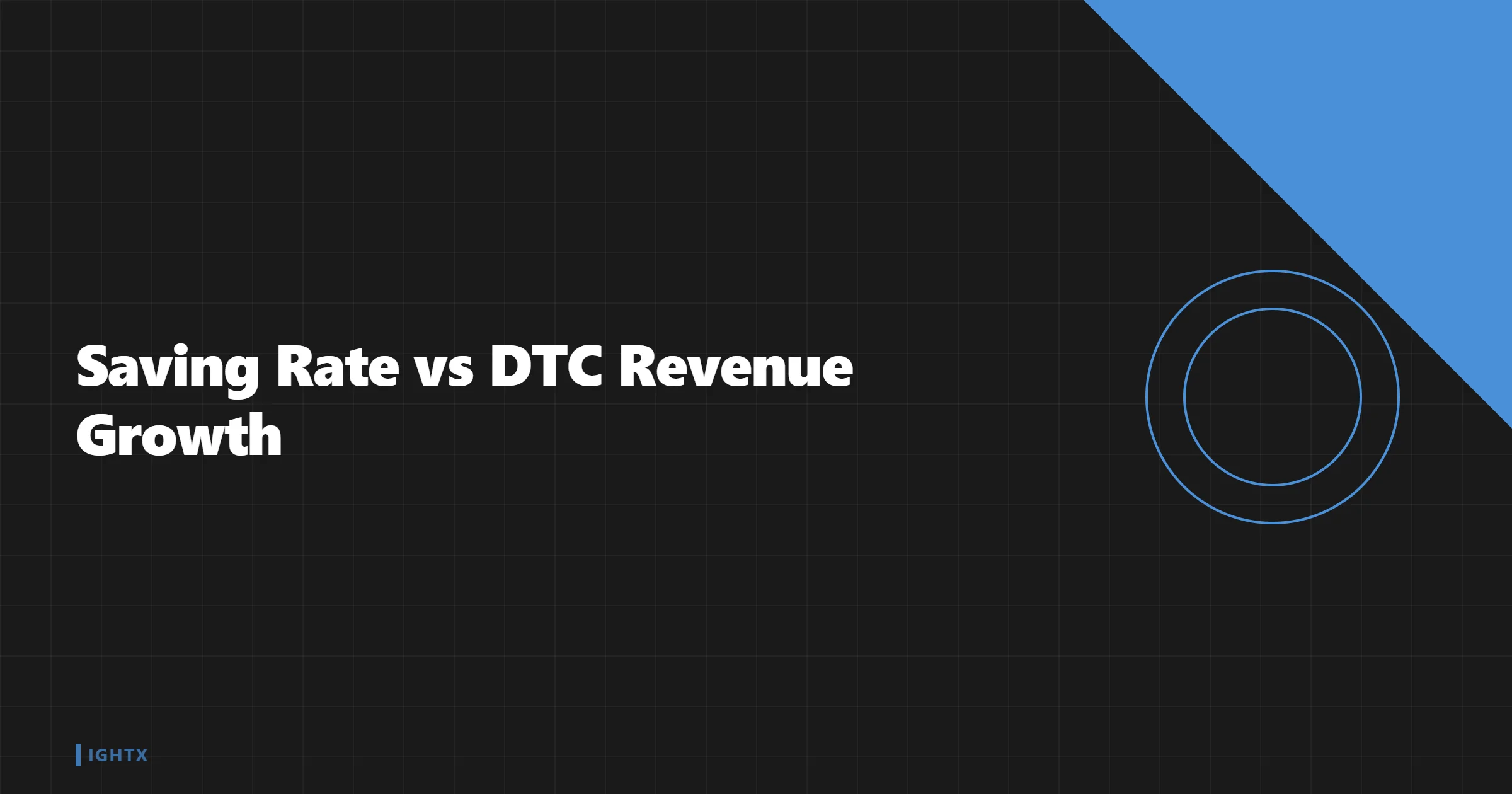 U.S. personal saving rate plotted against DTC category revenue 2024-2026