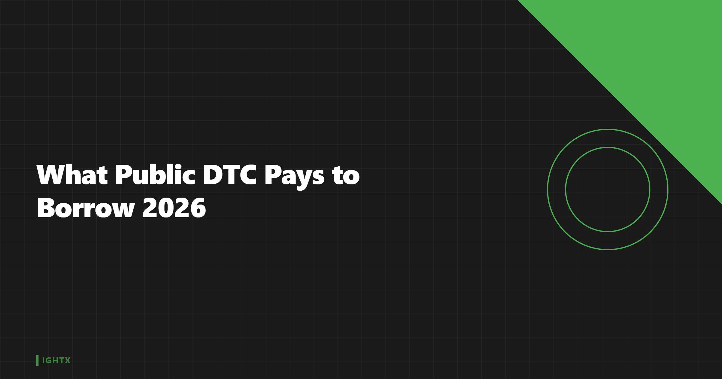What Public DTC Actually Pays to Borrow in 2026