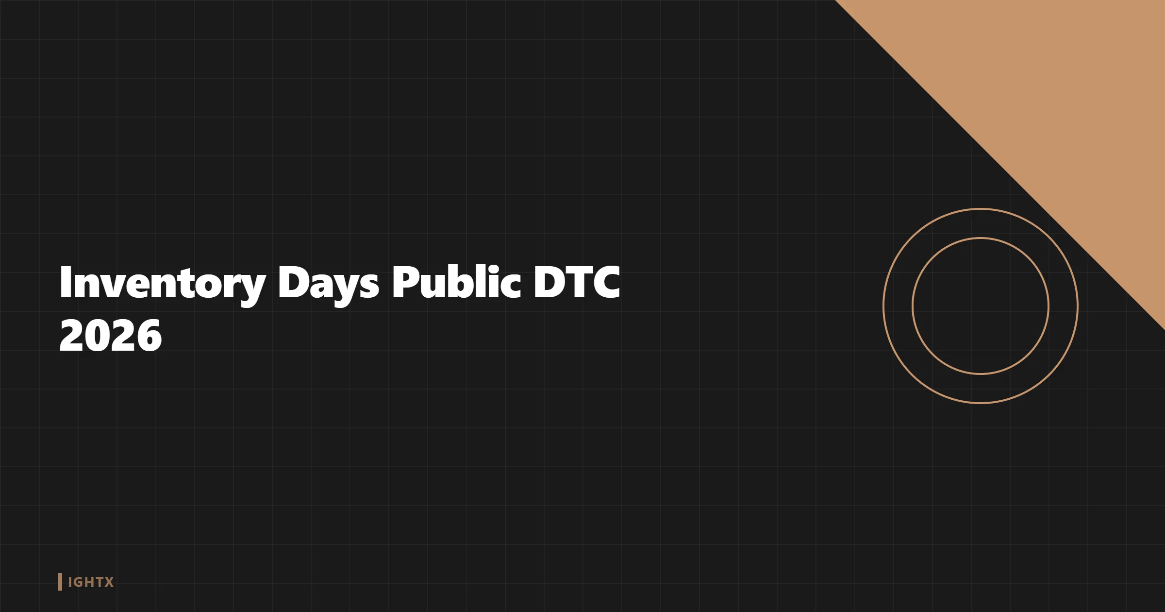 Inventory Days Public DTC 2026: 133-Day Median (SEC Data)