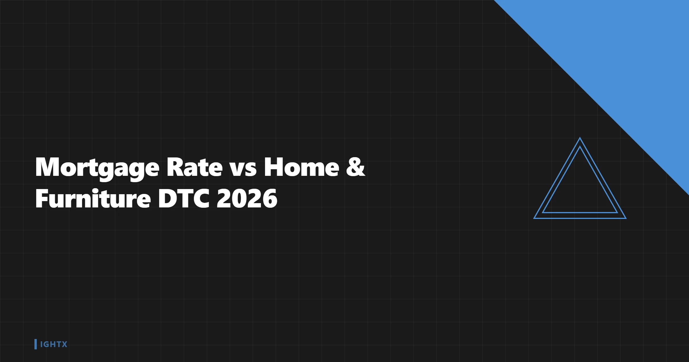 30-year fixed mortgage rate from 2.68% in December 2020 to 7.62% in October 2023 to 6.33% in April 2026, mapped against home and furniture DTC operating reality