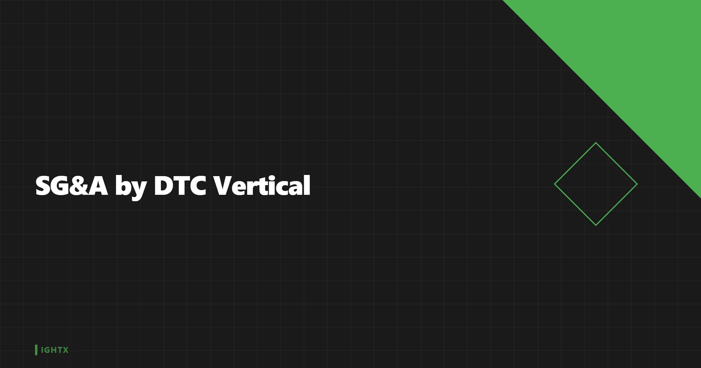 SG&A % of Revenue by DTC Vertical 2026